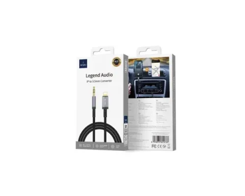 AUX-адаптер WiWU Legend Audio Convertor Lightning to 3.5mm Wi-C048L 1.5m Black mag-6976975619322153581