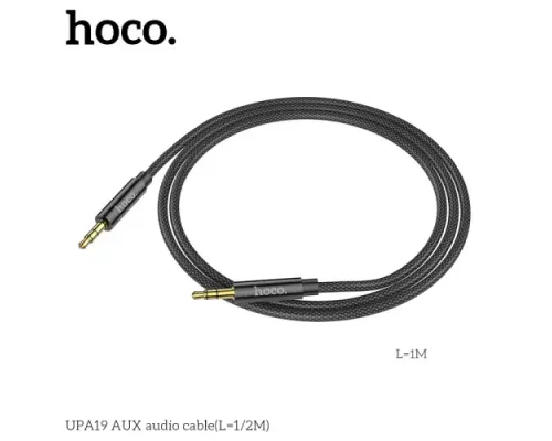 Аудіокабель НОСО UPA19 AUX audio cable 1m Black mag-6931474759863143983