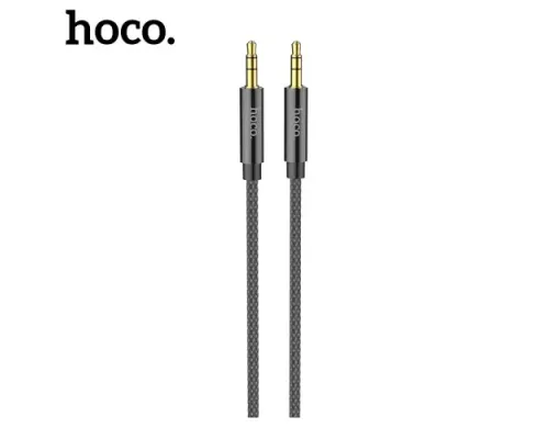 Аудіокабель НОСО UPA19 AUX audio cable 1m Black mag-6931474759863143983