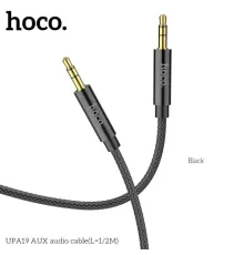 Аудіокабель НОСО UPA19 AUX audio cable 1m Black mag-6931474759863143983