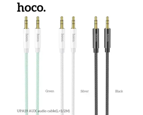 Аудіокабель НОСО UPA19 AUX audio cable 1m Black mag-6931474759863143983