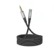 Аудіоподовжувач НОСО UPA20 3.5 audio extension cable male to female(L=1M) 1m. Metal Gray mag-6931474762153153946