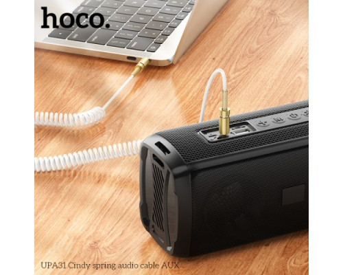 Аудіокабель НОСО UPA31 Cindy spring audio cable AUX 1m White mag-6942007631242137371