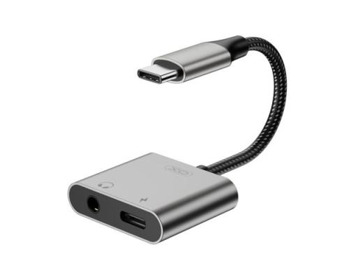 Адаптер XO NB-R258B Lightning to Lightning & 3.5mm Матовий mag-6920680849222927