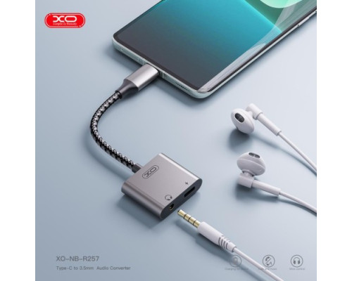 Адаптер XO NB-R258B Lightning to Lightning & 3.5mm Матовий mag-6920680849222927