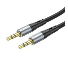 Аудіокабель НОСО UPA22 AUX silicone audio cable 1m. Black mag-6931474769459150975