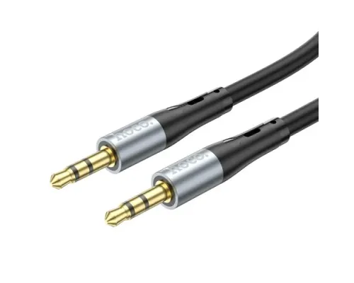 Аудіокабель НОСО UPA22 AUX silicone audio cable 1m. Black mag-6931474769459150975