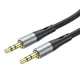 Аудіокабель НОСО UPA22 AUX silicone audio cable 1m. Black mag-6931474769459150975