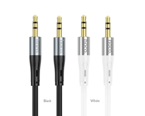 Аудіокабель НОСО UPA22 AUX silicone audio cable 1m. Black mag-6931474769459150975