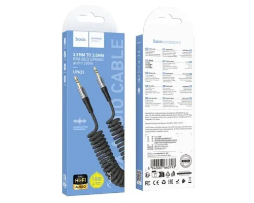 Аудіокабель НОСО UPA33 Nuevo audio cable AUX black mag-6942007663793152110