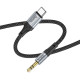 Аудіоадаптер НОСО UPA26 Fresh digital audio conversion cable Type-C 1m Black mag-69420076088241733