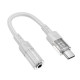 Аудіоадаптер HOCO LS37 Spirit transparent digital audio converter Type-C to 3.5mm 1.5m Grey mag-6942007612616131818
