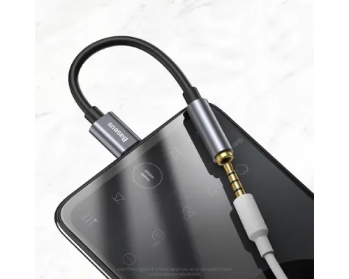 AUX-адаптер Baseus Type-C Male to 3.5mm Female Adapter L54 Deep Grey CATL54-0G mag-6953156297852145790