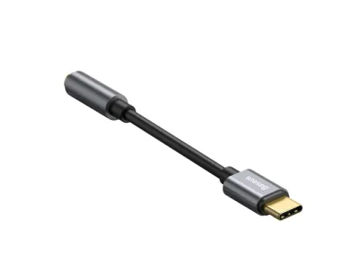 AUX-адаптер Baseus Type-C Male to 3.5mm Female Adapter L54 Deep Grey CATL54-0G mag-6953156297852145790