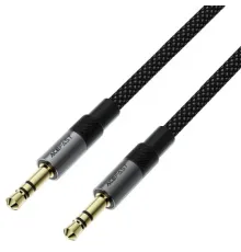 Аудіокабель ACEFAST J10 3.5mm AUX audio adapter cable 1m. Black mag-6974316285267153344