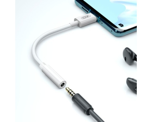 Аудіо-адаптер XO NB-R161 audio adapter Type-c to 3.5mm Білий mag-69206808732341031