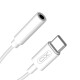 Аудіо-адаптер XO NB-R161 audio adapter Type-c to 3.5mm Білий mag-69206808732341031
