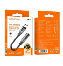 Адаптер BOROFONE BV19 Creator digital audio converter Type-C to 3.5mm чорний mag-6941991108372151314