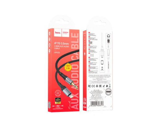 Аудіоадаптер НОСО UPA26 Fresh digital audio conversion cable iP 1m Black mag-6942007608817140593