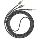 Аудіоадаптер HOCO UPA10 double lotus rca audio cable 3.5mm 1,5m. Metal Grey mag-6957531078142153872