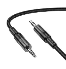 Аудіокабель НОСО UPA27 Spirit transparent AUX audio cable 1.2m Black mag-69420076125001495