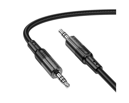 Аудіокабель НОСО UPA27 Spirit transparent AUX audio cable 1.2m Black mag-69420076125001495