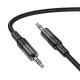 Аудіокабель НОСО UPA27 Spirit transparent AUX audio cable 1.2m Black mag-69420076125001495