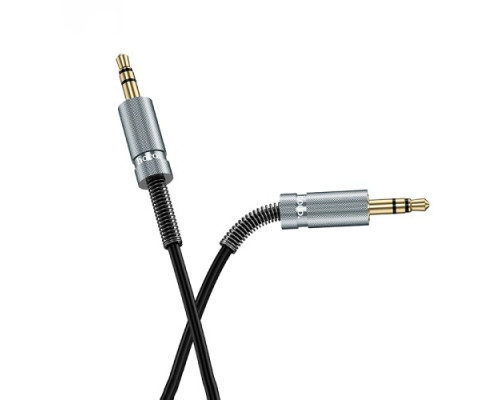 Аудіокабель HOCO UPA31 Cindy spring audio cable AUX 1m Black mag-6942007631235137284