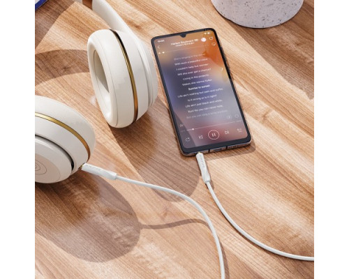 Аудіокабель BOROFONE BL16 Clear sound 3.5mm/1m білий mag-69744433891731516