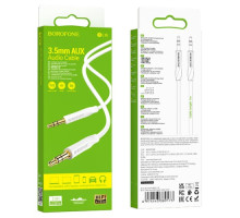 Аудіокабель BOROFONE BL16 Clear sound 3.5mm/1m білий mag-69744433891731516