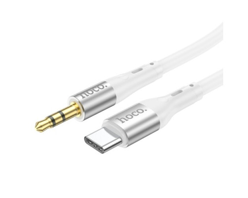 Аудіоадаптер НОСО UPA22 3,5male-Type-C silicone digital audio conversion cable 1m. White mag-69314747695031822