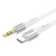 Аудіоадаптер НОСО UPA22 3,5male-Type-C silicone digital audio conversion cable 1m. White mag-69314747695031822