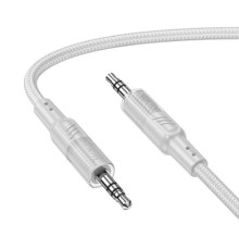 Аудіокабель НОСО UPA27 Spirit transparent AUX audio cable 1.2m Gray mag-69420076125171496