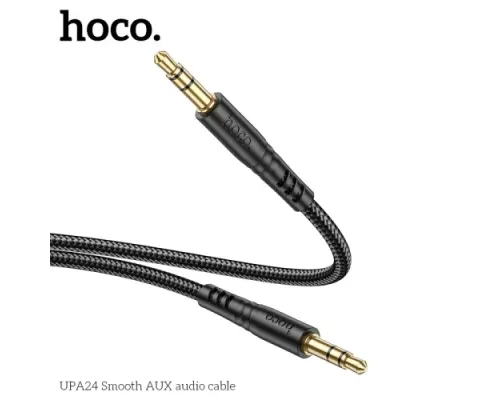 Аудіокабель НОСО UPA24 Smooth AUX audio cable 1m. Black mag-6931474789136151095