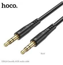 Аудіокабель НОСО UPA24 Smooth AUX audio cable 1m. Black mag-6931474789136151095