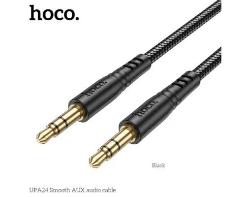 Аудіокабель НОСО UPA24 Smooth AUX audio cable 1m. Black mag-6931474789136151095