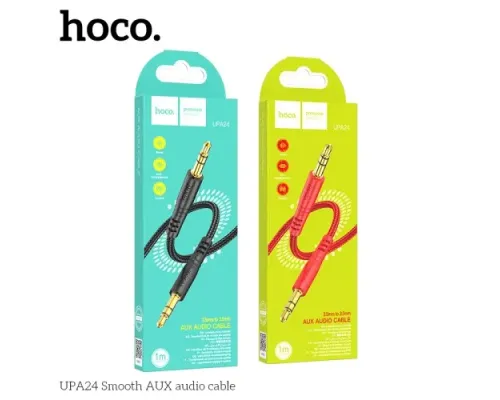 Аудіокабель НОСО UPA24 Smooth AUX audio cable 1m. Black mag-6931474789136151095