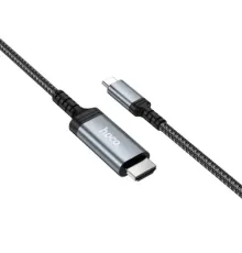 HDTV кабель HOCO UA43 Type-C to HDTV HD screen mirroring cable metal gray mag-6942007671491153051