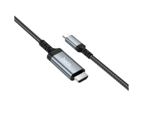 HDTV кабель HOCO UA43 Type-C to HDTV HD screen mirroring cable metal gray mag-6942007671491153051