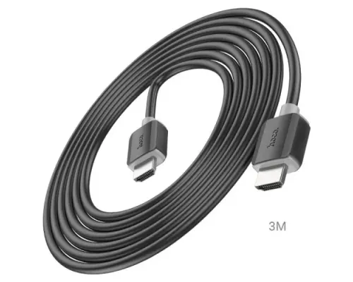 HDTV кабель HOCO US08 HDTV 2.0 male-to-male 4K HD data cable 3M Black mag-6931474799401144007