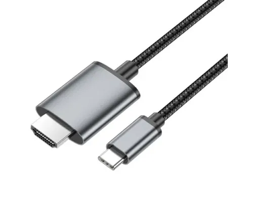 HDTV кабель HOCO UA27 HD on-screen cable Type-C to HDTV 2m. Metal Gray mag-6942007619028145606