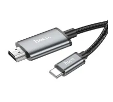 HDTV кабель HOCO UA27 HD on-screen cable Type-C to HDTV 2m. Metal Gray mag-6942007619028145606