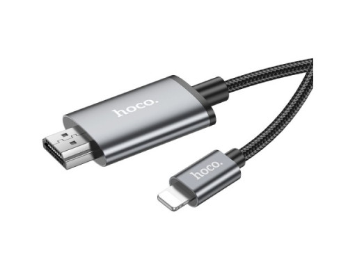 HDTV кабель HOCO UA27 HD on-screen cable iP to HDTV Metal Gray mag-6942007619011137328