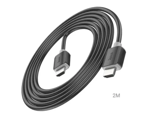 HDTV кабель HOCO US08 HDTV 2.0 male-to-male 4K HD data cable 2m. Black mag-6931474799395144415
