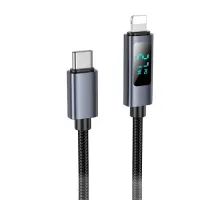 PD Кабель HOCO X112 Favor charging data cable with display iP 27W/1m Black mag-6942007645546144060