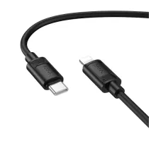 PD Кабель HOCO X122 Benefit PD27W silicone charging data cable iP/1m Black mag-6942007662161153870