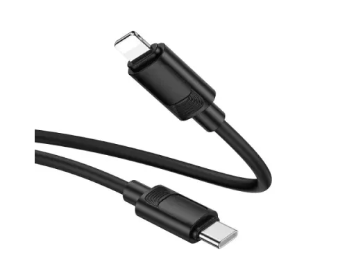 PD Кабель HOCO X122 Benefit PD27W silicone charging data cable iP/1m Black mag-6942007662161153870
