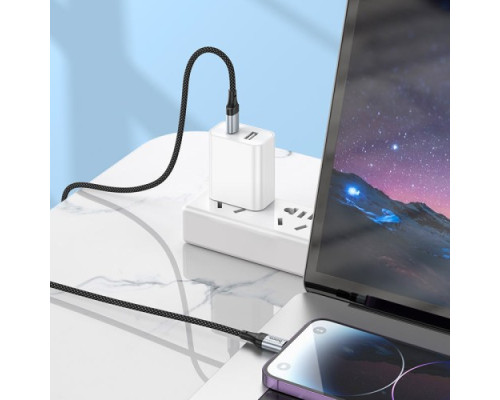 PD Кабель HOCO X102 Fresh PD charging data cable iP 27W/1m. Black mag-6942007608749142090