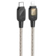 PD Кабель HOCO U124 Stone PD silicone intelligent power-off charging data cable iP 27W 1.2m black mag-69420076106981704