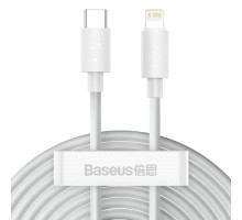 PD кабель Baseus Simple Wisdom Data Cable Kit Type-C to iP PD 20W (2ШТ/Set)1.5m White TZCATLZJ-02 mag-695315623032354706